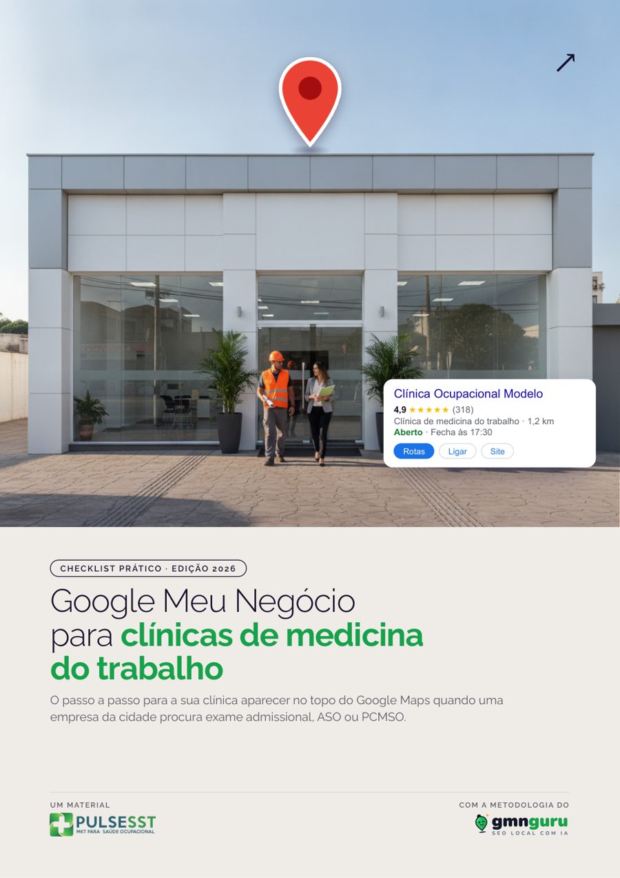 Capa do Checklist do Google Meu Negócio para clínicas de medicina do trabalho
