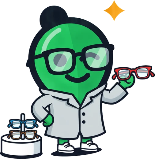 Mascote do GMN Guru para óticas